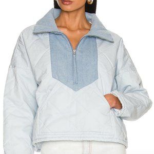 Something Navy Quilted Quarter Zip Jacket